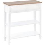 Pines Console Tables Homcom Hallway White Console Table 27.5x75.6cm