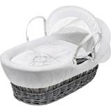 Mattress Bassinetts Kid's Room Kinder Valley Teddy Wash Day Wicker Moses Basket with Rocking Stand 10.6x22.4"