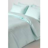 Egyptian Cotton Duvet Covers Homescapes Egyptian Cotton Striped Thread Duvet Cover Green, Blue