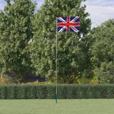 VidaXL Flagpoles vidaXL Storbritannien flag og flagstang