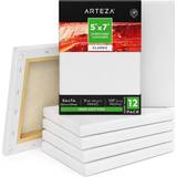 Cotton Wall Decor Arteza Stretched Canvas, Pack of 12, 5 7 Inches Wall Decor