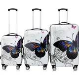Suitcase Sets Hard Shell Suitcase Set Butterfly