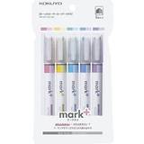 KOKUYO Mark Dual Tone Fluorescent Pen Highlighter Set, 5 Colors
