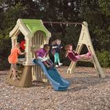 Step2 Play Up Gym Set Kids Outdoor Swing Set with Slide Plastic Play Set with Swings
