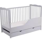 Height Adjustable Base Beds MCC Direct Brooklyn Baby Cot Crib Grey with Mattress 26x49.2"