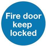 Workplace Signs on sale Sign Fire Door Keep Locked 100x100mm