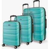Turquoise Suitcase Sets Rock Luggage Bali 3 Wheel Spinner