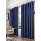 Blue Curtains & Accessories Blackout Curtains Eyelet Ring Top