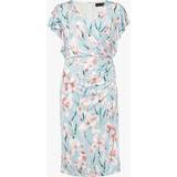 Phase Eight Jessie Watercolour Floral Jersey Dress - Sky/Multi