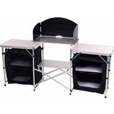 Camping Tables Oypla Large Portable Folding Outdoor Aluminium Camping Travel Kitchen Work Top