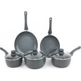 Gr8 Home Ribbed Cookware Set with lid 8 Parts