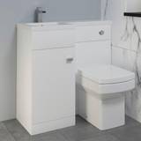 Aurora 900mm Bathroom Vanity Unit Toilet Combined Unit lh