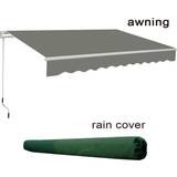 Awnings 4x3m Garden Patio Manual Sun Shade Shelter Retractable Canopy