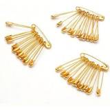 The Home Fusion Company 19mm Brass Gilt Metal Small Safety Pins Sewing Running Cycling Various Qty's/10