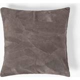 Homescapes Real Leather Suede with Feather Chair Cushions Grey