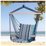 Blue Outdoor Hanging Chairs ECD Germany Urbn-garden Striped