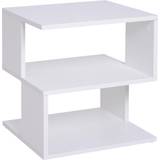 White Small Tables Homcom Modern Square 2 Small Table