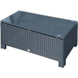 Synthetic Rattan Outdoor Coffee Tables Garden & Outdoor Furniture OutSunny 01-0722