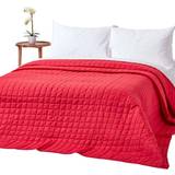 Red Bedspreads Homescapes Cotton Quilted Reversible Bedspread White, Black, Red, Pink, Purple, Grey