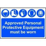 First Aid Personal Protective Equipment must be worn Sign Self-Adhesive