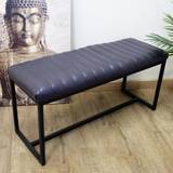 Leathers Settee Benches FWStyle Soneri Ribbed Stitch Settee Bench