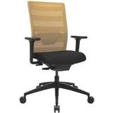 Black - Fabric Gaming Chairs Topstar AirWork office swivel chair, with arm rests, synchronous mechanism, black, ochre