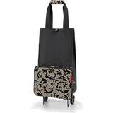 Women Shopping Trolleys Reisenthel Foldable Trolley Bag, Packable Oversized Tote with Wheels, Baroque Marble