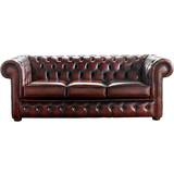 Furniture Chesterfield London Antique Oxblood Sofa 200cm 3 Seater