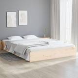 140cm - Double Beds Bed Frames vidaXL Solid Wood Bed Frame