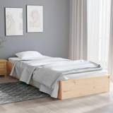 vidaXL brown, 90 Solid Wood Bed Frame