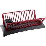 Red Dish Drainers Geezy Compact Space Saving Dish Drainer 25cm
