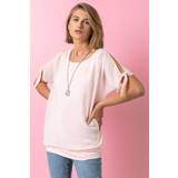 Jewellery Roman Chiffon Layered Tie Detail Top with Necklace