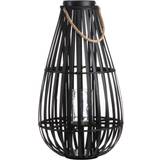 Hill Interiors Large Standing Domed Wicker Rope Lantern