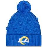 New Era Beanies New Era Girls Youth Royal Los Angeles Rams Toasty Cuffed Knit Hat with Pom
