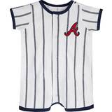 White Playsuits Children's Clothing MLB 12M Atlanta Braves Power Hitter Short Sleeve Coverall Navy Navy Months