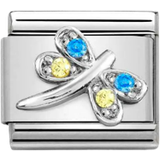 Yellow Charms & Pendants Nomination Composable Dragonfly Link - Silver/Yellow/Blue