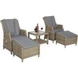 Rattan reclining chair Wentworth 5pc Deluxe Gas Armchair