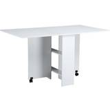 White Dining Tables Homcom Drop Leaf Dining Table 75x140cm