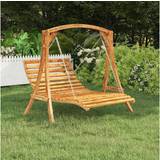 Teak Sun Beds Garden & Outdoor Furniture vidaXL Swing Bed Solid Bent