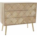 Dkd Home Decor Metal Paolownia wood Chest of Drawer