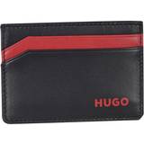HUGO BOSS Embossed Logo Leather Card Case - Black