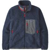 Patagonia retro pile jacket Patagonia Men's Classic Retro X Fleece Jacket - New Navy w/Wax Red