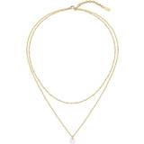 HUGO BOSS Cora Chain Necklace - Gold/Pearl