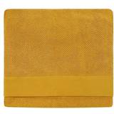Towels Furn Textured Weave Oxford Panel Bath Towel Yellow