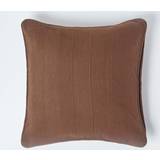 Homescapes Cotton Rajput Ribbed Chocolate Cushion Cover Brown (45x45cm)