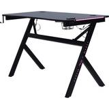 Gaming Desks Neo LED Ergonomic Gaming Desk with Cup Holder and Cable Management - Black