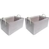 Storage Baskets Light Grey, Set of 2 Xlarge Set Of 2 Bright Colour Storage Basket Organiser
