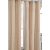 Beige Curtains & Accessories Homescapes 137cm Drop 228 Beige