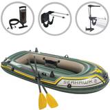 Intex Inflatable Boat Set Seahawk 2 with Trolling Motor and Bracket