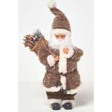 Brown Decorations Homescapes Brown Light Up Santa Decoration